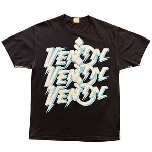 Snakes & Venom T Shirt Black Mens Large Full Graphic logo casual Double Sided